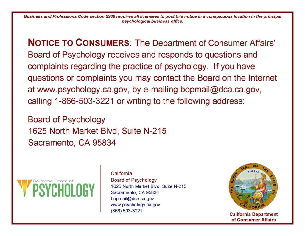 CA BOP Notice to Consumers